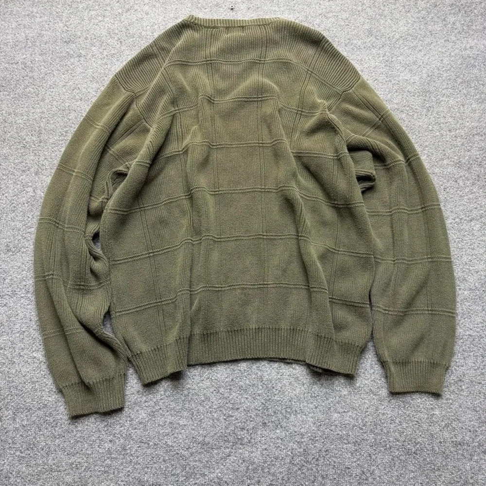 Vtg Arrow‎ green knit sweater men's size large